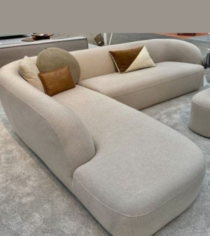 Sylvera Rounded L-Shaped 3 Seater Couch